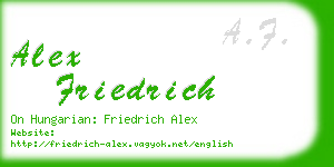 alex friedrich business card